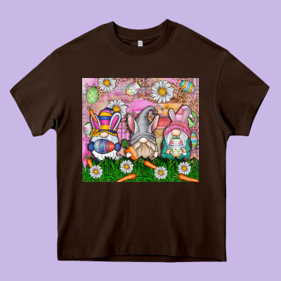 Easter Gnome Heavy Core Tee Designed By Cowhidedigitalart