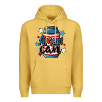 Antique Gold American can cooler Premium Hoodie - MaliasSmallBusiness