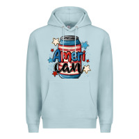 Blue Mist American can cooler Premium Hoodie - MaliasSmallBusiness