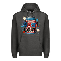 Charcoal Heather American can cooler Premium Hoodie - MaliasSmallBusiness