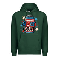 Sports Green American can cooler Premium Hoodie - MaliasSmallBusiness