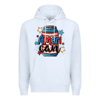 White American can cooler Premium Hoodie - MaliasSmallBusiness