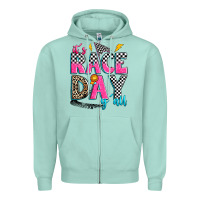 Seafoam it's race day y'all Zipper Hoodie - Zillion Design Studio