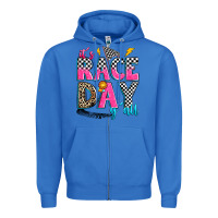 True Royal it's race day y'all Zipper Hoodie - Zillion Design Studio