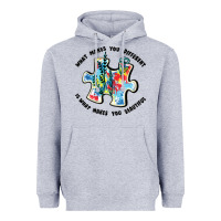 Heather Grey what makes you different is what makes you beautif Heavyweight Hoodie - JahusDesignShop