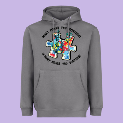 What Makes You Different Is What Makes You Beautif Heavyweight Hoodie Designed By Jahusdesignshop