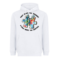 White what makes you different is what makes you beautif Heavyweight Hoodie - JahusDesignShop