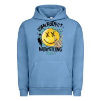 Pigment Pebble Blue somebody's feral wrestling mom Urban Hoodie - MaliasSmallBusiness