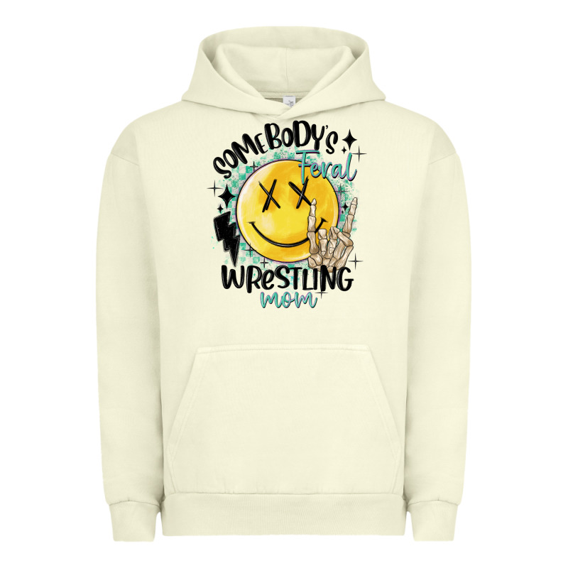 Somebody's Feral Wrestling Mom Urban Hoodie by MaliasSmallBusiness | Teevron