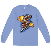 Colony Blue football lightning bolt Long Sleeve Tee - Zillion Design Studio