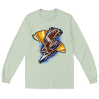 Matcha football lightning bolt Long Sleeve Tee - Zillion Design Studio