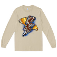 Mushroom football lightning bolt Long Sleeve Tee - Zillion Design Studio