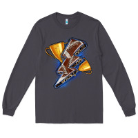 Smoke football lightning bolt Long Sleeve Tee - Zillion Design Studio