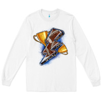 White football lightning bolt Long Sleeve Tee - Zillion Design Studio