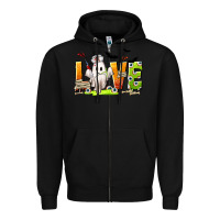 Black Love Nurse Halloween Zipper Hoodie - texasbilliewilder