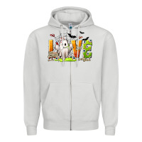 Dove Grey Love Nurse Halloween Zipper Hoodie - texasbilliewilder