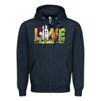 Navy Love Nurse Halloween Zipper Hoodie - texasbilliewilder