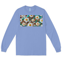 Colony Blue leopard daisy Long Sleeve Tee - RanaPortraitStore