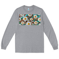 Heather Grey leopard daisy Long Sleeve Tee - RanaPortraitStore