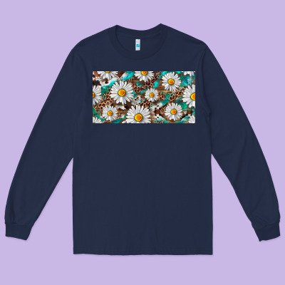 Long Sleeve Tee leopard daisy