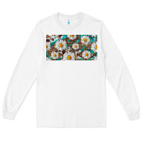 White leopard daisy Long Sleeve Tee - RanaPortraitStore