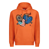 Carrot american flag leopard hearts Premium Hoodie - MaliasSmallBusiness