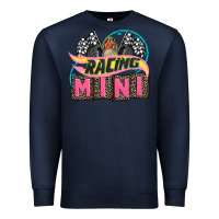 Navy racing mini with racing oto equipment Premium Sweatshirt - AdoDesignShop