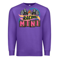 Purple racing mini with racing oto equipment Premium Sweatshirt - AdoDesignShop