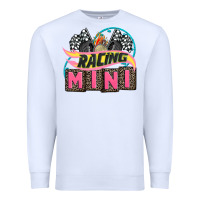 White racing mini with racing oto equipment Premium Sweatshirt - AdoDesignShop