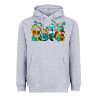 Heather Grey gemstone coffee cups Heavyweight Hoodie - AdoDesignShop