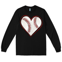 Black baseball heart Long Sleeve Tee - texasbilliewilder