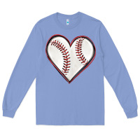 Colony Blue baseball heart Long Sleeve Tee - texasbilliewilder