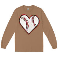 Toasted Coconut baseball heart Long Sleeve Tee - texasbilliewilder