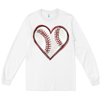 White baseball heart Long Sleeve Tee - texasbilliewilder