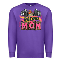 Purple racing mom with racing oto equipment Premium Sweatshirt - AdoDesignShop