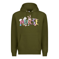 Army Green easter nurse Premium Hoodie - MaliasSmallBusiness