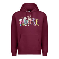 Burgundy easter nurse Premium Hoodie - MaliasSmallBusiness