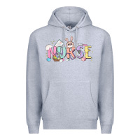 Heather Grey easter nurse Premium Hoodie - MaliasSmallBusiness