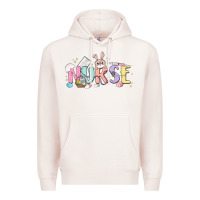 Pale Pink easter nurse Premium Hoodie - MaliasSmallBusiness