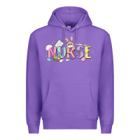 Purple easter nurse Premium Hoodie - MaliasSmallBusiness