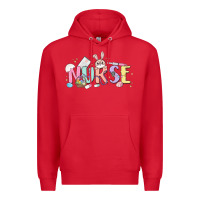 Red easter nurse Premium Hoodie - MaliasSmallBusiness