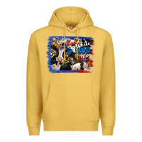 Antique Gold Red White Moo Heifers Premium Hoodie - RanaPortraitStore