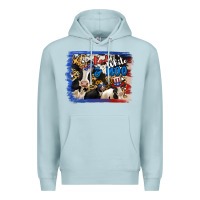 Blue Mist Red White Moo Heifers Premium Hoodie - RanaPortraitStore