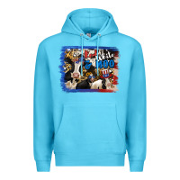 Ocean Blue Red White Moo Heifers Premium Hoodie - RanaPortraitStore