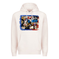 Pale Pink Red White Moo Heifers Premium Hoodie - RanaPortraitStore