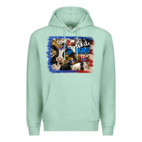 Seafoam Red White Moo Heifers Premium Hoodie - RanaPortraitStore