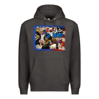 Smoke Red White Moo Heifers Premium Hoodie - RanaPortraitStore