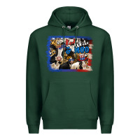 Sports Green Red White Moo Heifers Premium Hoodie - RanaPortraitStore