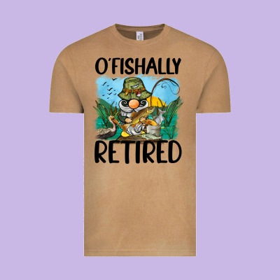 O' Fishally Retired Vintage Tee Designed By Barkaloodesign