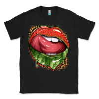 Black watermelon lips with leopard Classic Tee - texasbilliewilder